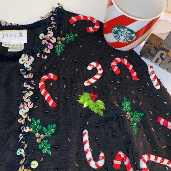 🎄JUST B Ugly Embellished Christmas Sweater - Picture 6 of 12